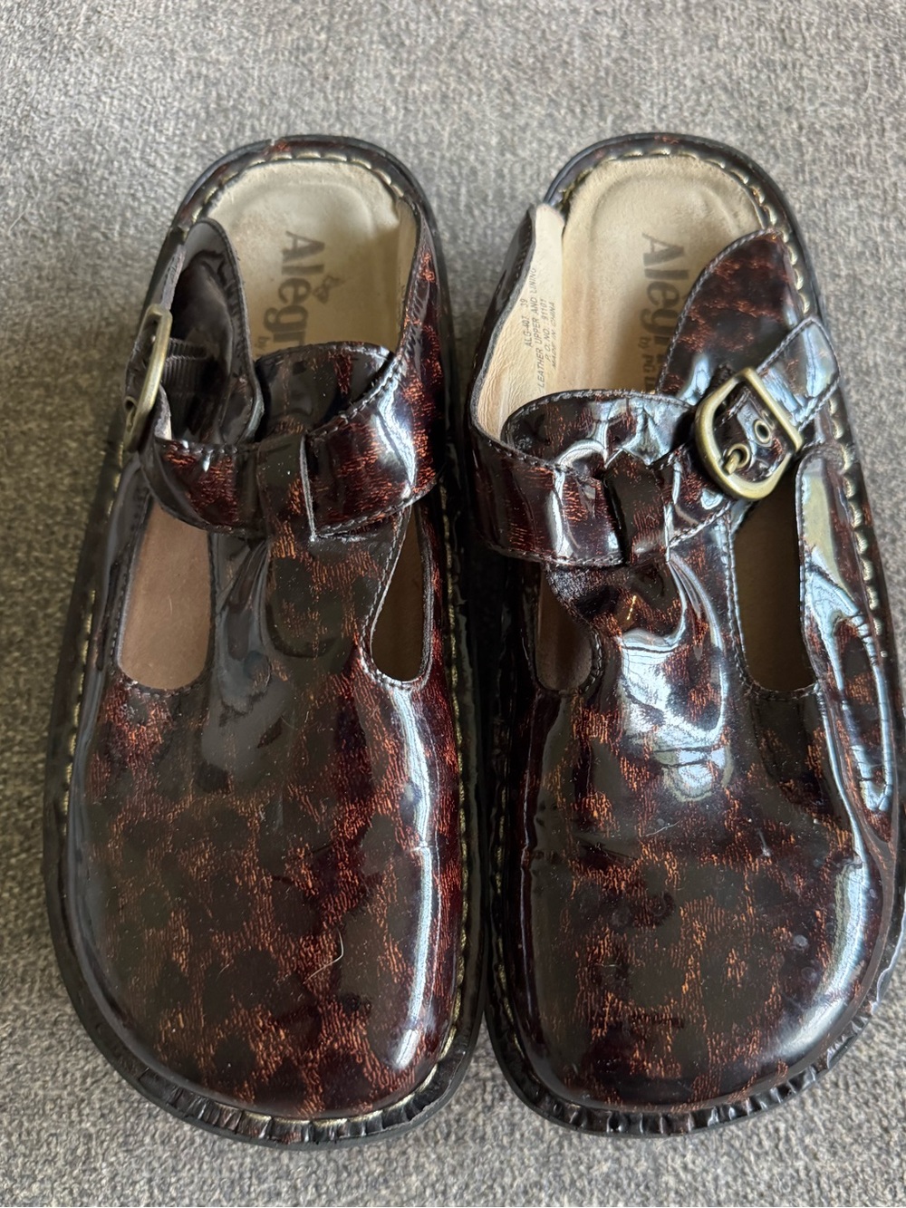 Alegria Animal Print Clog Mules - Picture 2 of 5